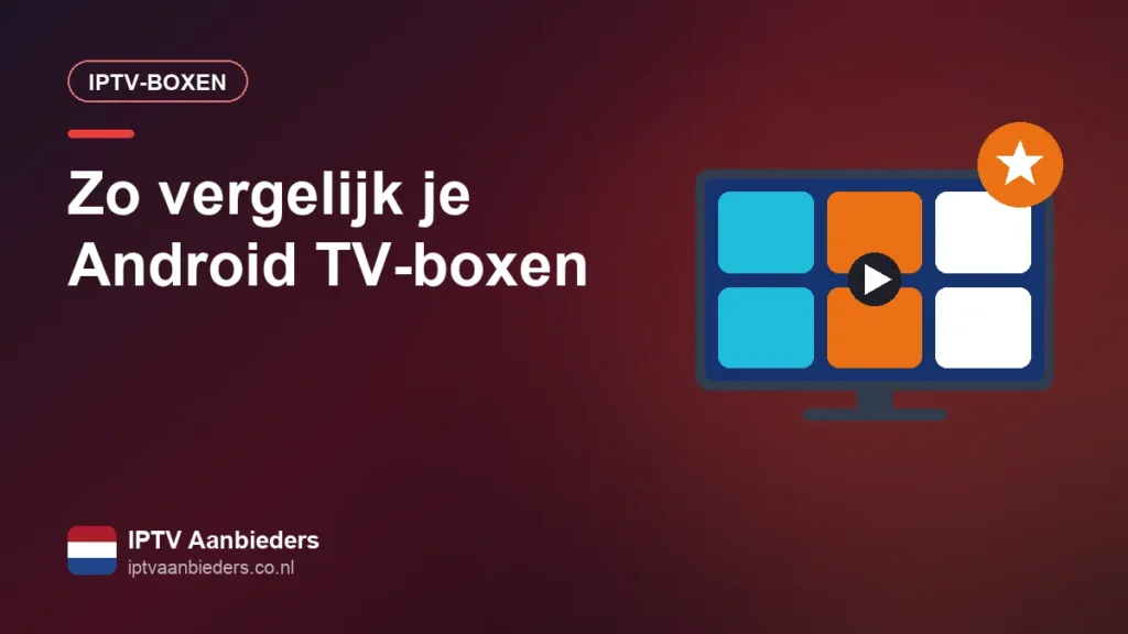 Android TV-box met afstandsbediening naast een tv