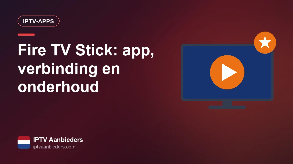 Fire TV Stick met een IPTV-app op een televisie