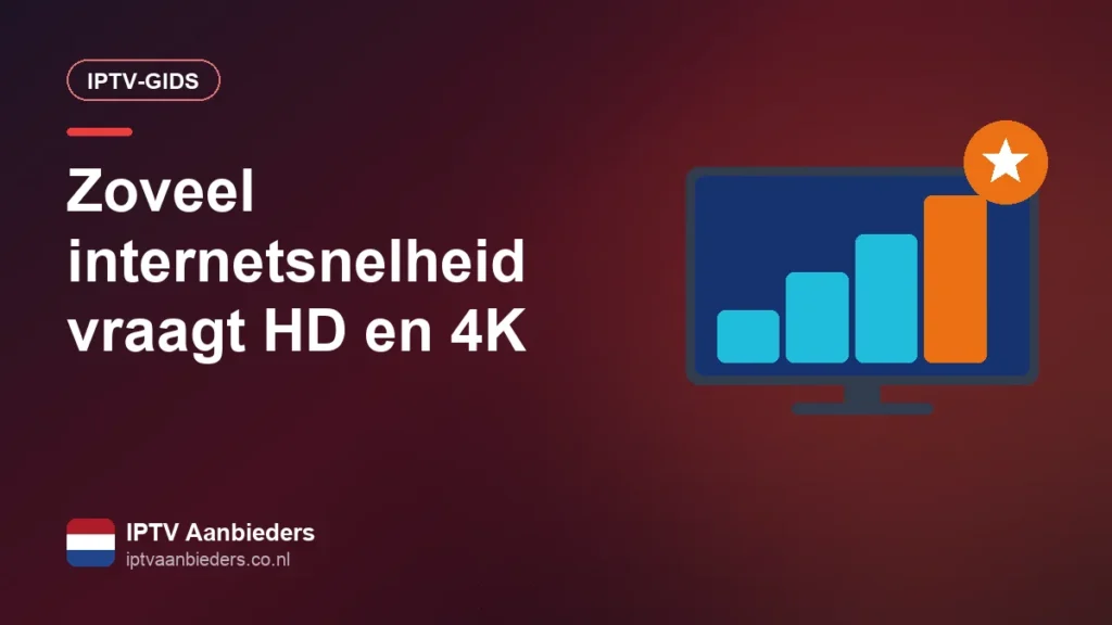 Speedtest op een laptop naast een televisie met IPTV